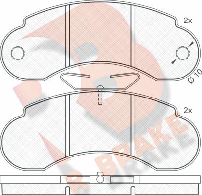 R Brake RB0452 - Гальмівні колодки, дискові гальма autozip.com.ua