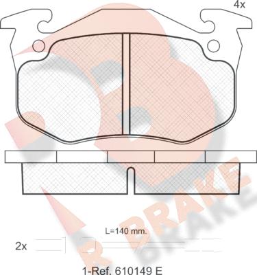 R Brake RB0457 - Гальмівні колодки, дискові гальма autozip.com.ua