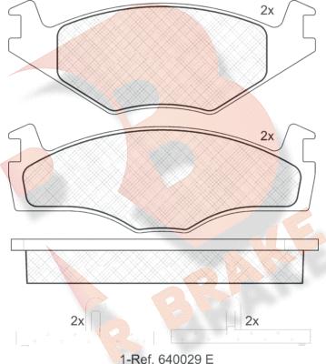 R Brake RB0460 - Гальмівні колодки, дискові гальма autozip.com.ua