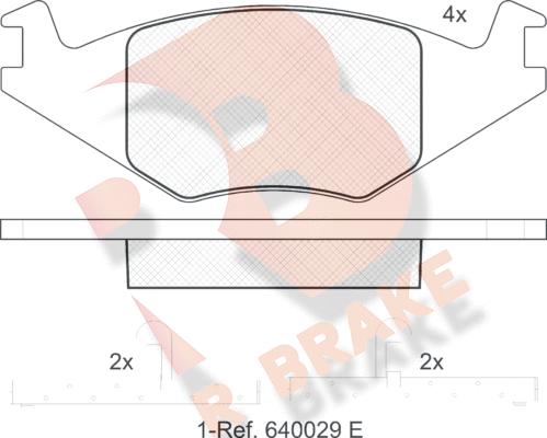 R Brake RB0461 - Гальмівні колодки, дискові гальма autozip.com.ua