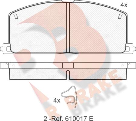 R Brake RB0462 - Гальмівні колодки, дискові гальма autozip.com.ua