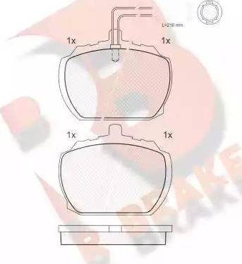 R Brake RB0406 - Гальмівні колодки, дискові гальма autozip.com.ua