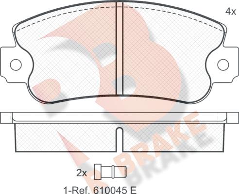 R Brake RB0418 - Гальмівні колодки, дискові гальма autozip.com.ua