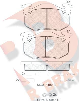 R Brake RB0417-066 - Гальмівні колодки, дискові гальма autozip.com.ua