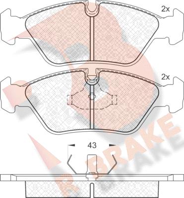 R Brake RB0423 - Гальмівні колодки, дискові гальма autozip.com.ua