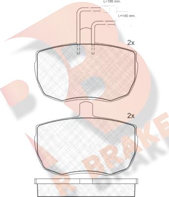 R Brake RB0427 - Гальмівні колодки, дискові гальма autozip.com.ua