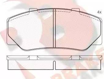 R Brake RB0472 - Гальмівні колодки, дискові гальма autozip.com.ua