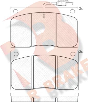 R Brake RB0544 - Гальмівні колодки, дискові гальма autozip.com.ua