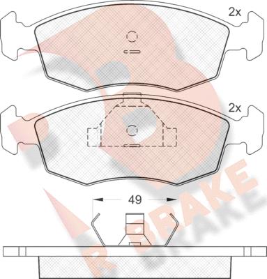 R Brake RB0543 - Гальмівні колодки, дискові гальма autozip.com.ua