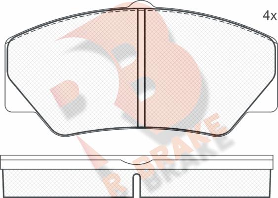 R Brake RB0542 - Гальмівні колодки, дискові гальма autozip.com.ua