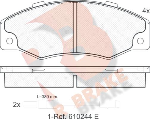 R Brake RB0556 - Гальмівні колодки, дискові гальма autozip.com.ua