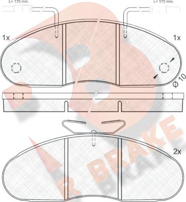 R Brake RB0561 - Гальмівні колодки, дискові гальма autozip.com.ua