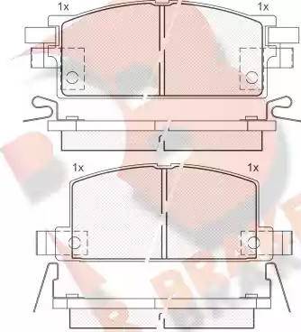 R Brake RB0504 - Гальмівні колодки, дискові гальма autozip.com.ua