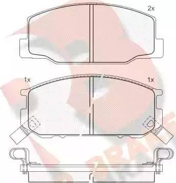 R Brake RB0501 - Гальмівні колодки, дискові гальма autozip.com.ua