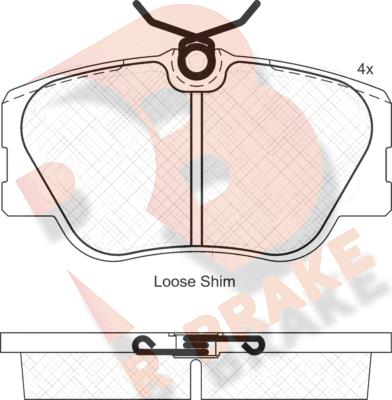 R Brake RB0510-400 - Гальмівні колодки, дискові гальма autozip.com.ua