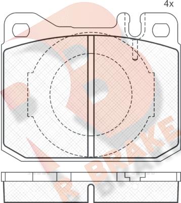 R Brake RB0511 - Гальмівні колодки, дискові гальма autozip.com.ua