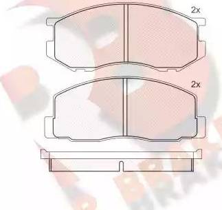 R Brake RB0523 - Гальмівні колодки, дискові гальма autozip.com.ua