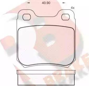 R Brake RB0693 - Гальмівні колодки, дискові гальма autozip.com.ua