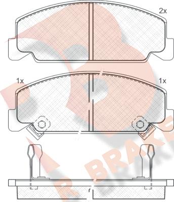 R Brake RB0609 - Гальмівні колодки, дискові гальма autozip.com.ua