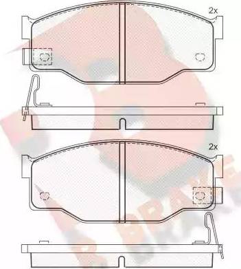 R Brake RB0606 - Гальмівні колодки, дискові гальма autozip.com.ua