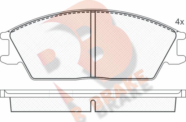 R Brake RB0616 - Гальмівні колодки, дискові гальма autozip.com.ua