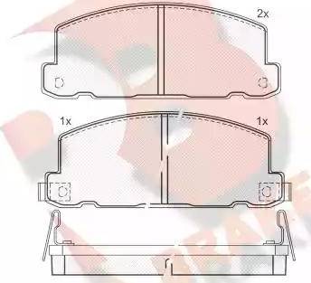 R Brake RB0610 - Гальмівні колодки, дискові гальма autozip.com.ua