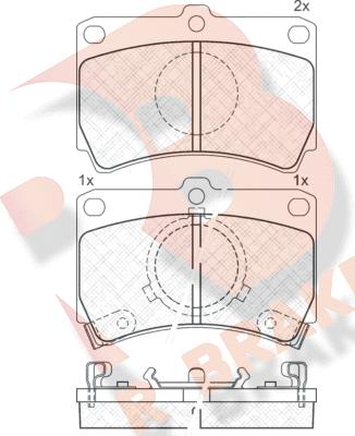 R Brake RB0611 - Гальмівні колодки, дискові гальма autozip.com.ua