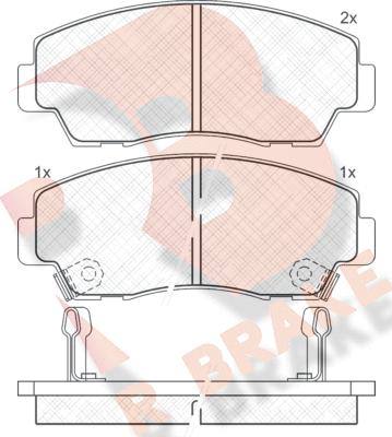 R Brake RB0636 - Гальмівні колодки, дискові гальма autozip.com.ua