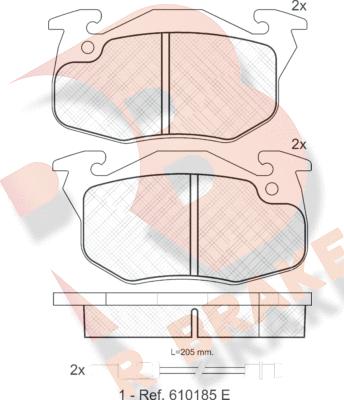 R Brake RB0633 - Гальмівні колодки, дискові гальма autozip.com.ua