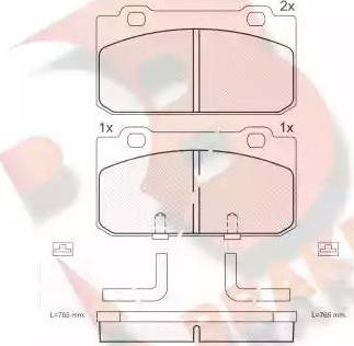 R Brake RB0632 - Гальмівні колодки, дискові гальма autozip.com.ua