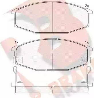 R Brake RB0637 - Гальмівні колодки, дискові гальма autozip.com.ua