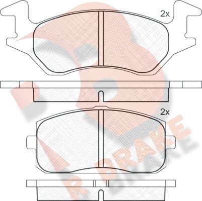 R Brake RB0629 - Гальмівні колодки, дискові гальма autozip.com.ua
