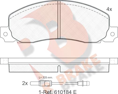 R Brake RB0620 - Гальмівні колодки, дискові гальма autozip.com.ua