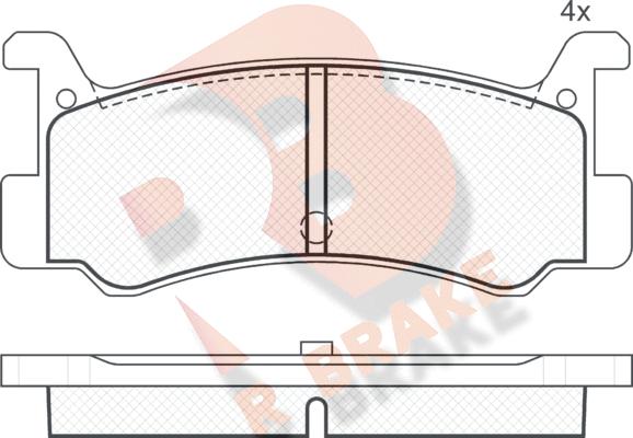 R Brake RB0621 - Гальмівні колодки, дискові гальма autozip.com.ua