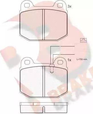 R Brake RB0627 - Гальмівні колодки, дискові гальма autozip.com.ua