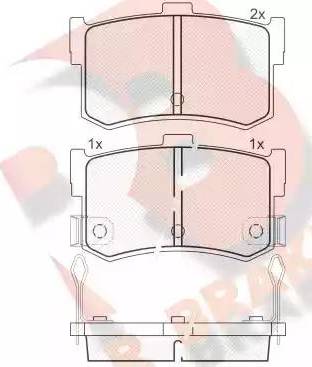 R Brake RB0677 - Гальмівні колодки, дискові гальма autozip.com.ua