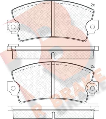 R Brake RB0052 - Гальмівні колодки, дискові гальма autozip.com.ua