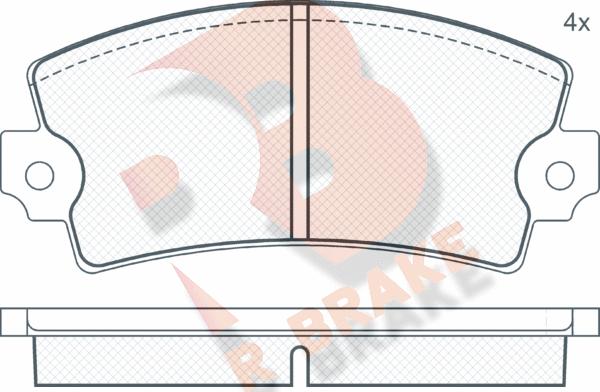 R Brake RB0089 - Гальмівні колодки, дискові гальма autozip.com.ua