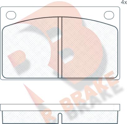 R Brake RB0088 - Гальмівні колодки, дискові гальма autozip.com.ua