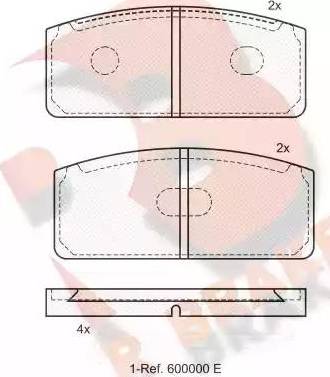 R Brake RB0029 - Гальмівні колодки, дискові гальма autozip.com.ua