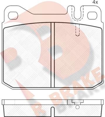 R Brake RB0197 - Гальмівні колодки, дискові гальма autozip.com.ua