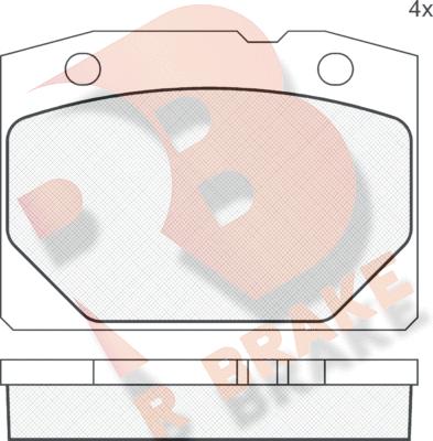 R Brake RB0155 - Гальмівні колодки, дискові гальма autozip.com.ua