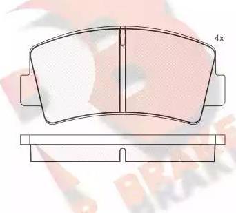 R Brake RB0106 - Гальмівні колодки, дискові гальма autozip.com.ua