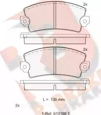 R Brake RB0101-066 - Гальмівні колодки, дискові гальма autozip.com.ua