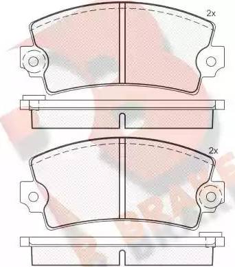 R Brake RB0101 - Гальмівні колодки, дискові гальма autozip.com.ua