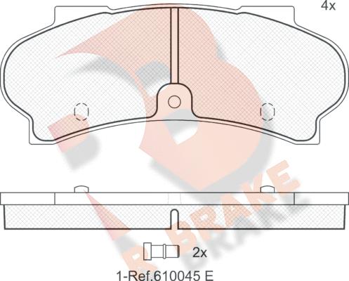 R Brake RB0187 - Гальмівні колодки, дискові гальма autozip.com.ua