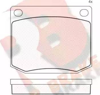 R Brake RB0176 - Гальмівні колодки, дискові гальма autozip.com.ua