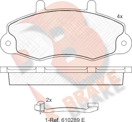 R Brake RB0896-203 - Гальмівні колодки, дискові гальма autozip.com.ua