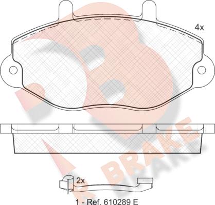 R Brake RB0897-203 - Гальмівні колодки, дискові гальма autozip.com.ua