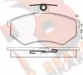 R Brake RB0809 - Гальмівні колодки, дискові гальма autozip.com.ua